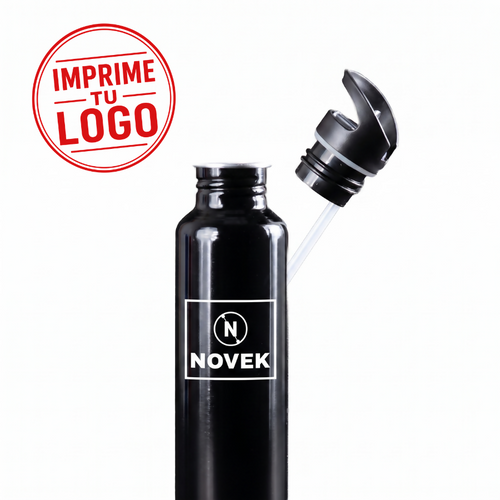 Botella De Aluminio «Buzz» 650Cc (Negro, Impresion Un Color)
