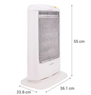 Estufa Electrica Blanco 1200 W Radiacion Nsb-99Y Blanco