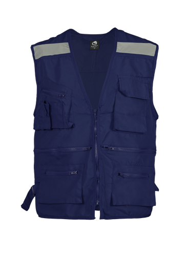 Chaleco Black Wolf Geo Poplin Azul Con Reflectante L