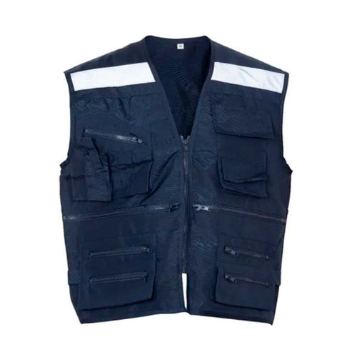 Chaleco Geo Poplin Azul C/ Reflec.XL