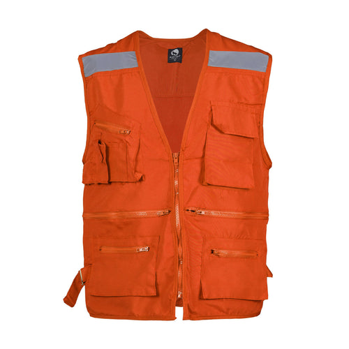 Chaleco de seguridad Black Wolf Geologo Poplin con Reflectante Naranjo M