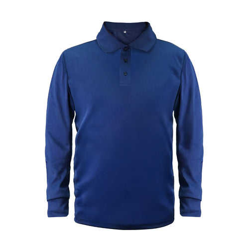 Polera Manga Larga Dry Fit Azul M