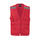 Chaleco Geologo Black Wolf Gabardina con Cinta Reflectante Rojo L