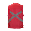 Chaleco Geologo Black Wolf Gabardina con Cinta Reflectante Rojo L