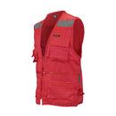 Chaleco Geologo Black Wolf Gabardina con Cinta Reflectante Rojo L