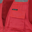 Chaleco Geologo Black Wolf Gabardina con Cinta Reflectante Rojo L