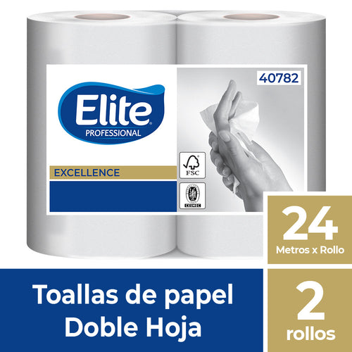 Toalla De papel Excellence Doble Hoja 24 Mt X 2 Rollos