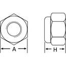Tuerca Seguridad Nylon Unc 3/8" X 2 Unidades