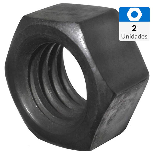 Tuerca Hexagonal G2 1/2"12 Pavonada 2 Unidades
