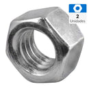 Tuerca Hexagonal G2 1/2" 13 Zincada Brillante 2 Unidades