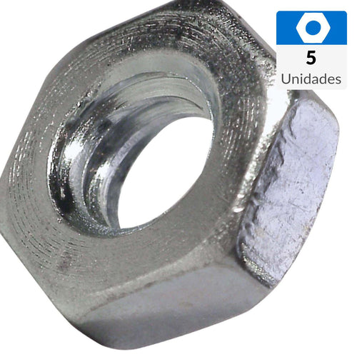 Tuerca Cocina Hexagonal 3/16" Zincada Brillante 5 Unidades
