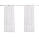 Cortina Velo Lineas 140X220 Cm Blanco Argolla