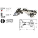 Bisagra Reten Semicurva 35Mm 110° Con Tornillos