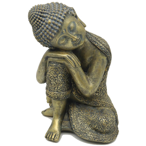 Buda Dormido Dorado 25.5X17 Cm
