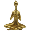 Figura Yoga Dorado 25.8X19.3 Cm