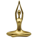 Figura Yoga Manos Dorado 33.5X22.3 Cm