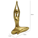 Figura Yoga Manos Dorado 33.5X22.3 Cm