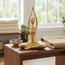 Figura Yoga Manos Dorado 33.5X22.3 Cm