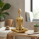 Figura Yoga Manos Dorado 24.8X17.2 Cm
