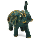 Figura Elefante Verde 24X21 Cm