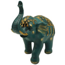Figura Elefante Verde 24X21 Cm