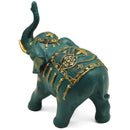 Figura Elefante Verde 24X21 Cm