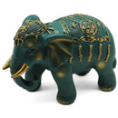 Figura Elefante Verde 14X21 Cm