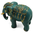Figura Elefante Verde 14X21 Cm