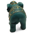 Figura Elefante Verde 14X21 Cm