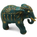 Figura Elefante Verde 14X21 Cm