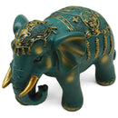 Figura Elefante Verde 14X21 Cm