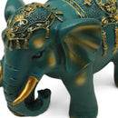 Figura Elefante Verde 14X21 Cm