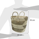 Canasto Decorativo Hierba Marina 35X30 Cm