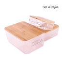 Set 4 Cajas 29.5X12X19.5 Cm 5.5 L Transparente