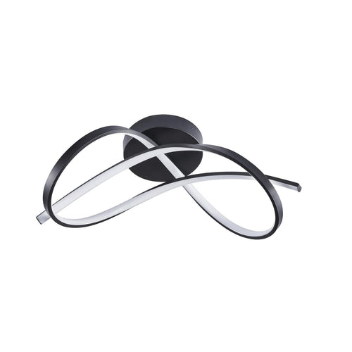 Lampara Techo Olas Metal Negro