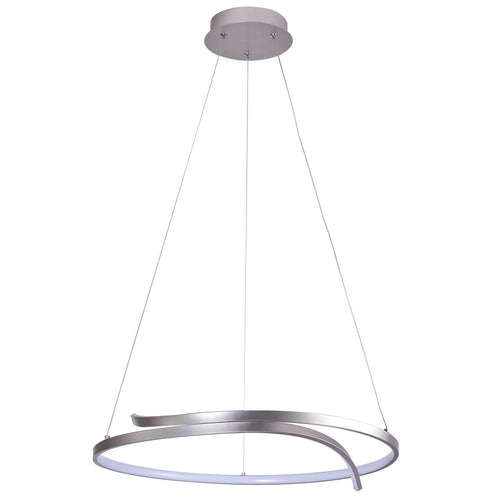 Lampara De Techo Led Circular Metal Gris