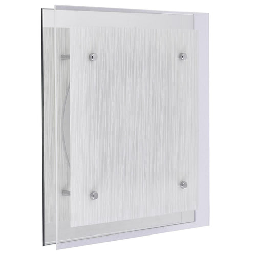 Plafon Cuadrado Double 2 Luces E27 Blanco