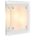 Plafon Cuadrado Double 2 Luces E27 Blanco