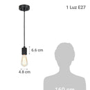 Lampara Colgante Capy Metal Negro