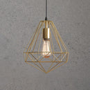 Lampara Colgante Geometrico Aluminio Cobre
