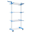 Tendedero De Ropa Torre 3 Niveles Plegable Acero 64X73X173 Cm Blanco