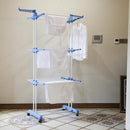 Tendedero De Ropa Torre 3 Niveles Plegable Acero 64X73X173 Cm Blanco