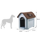 Casa Para Perro 96X82X107 Cm Cafe; Gris Claro