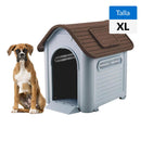 Casa Para Perro 96X82X107 Cm Cafe; Gris Claro