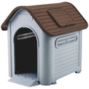 Casa Para Perro 96X82X107 Cm Cafe; Gris Claro
