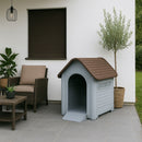 Casa Para Perro 96X82X107 Cm Cafe; Gris Claro