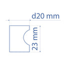 Pack 10 Pomos 20Mm Zamak Negro