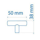 Pomo 12X30Mm Inox Dorado Mate G2