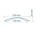 Asa 128Mm Zamak Negro Mate De