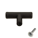 Pomo 12X30Mm Inox Negro Mate